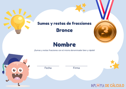 Diploma de bronce de Diploma de Cálculo